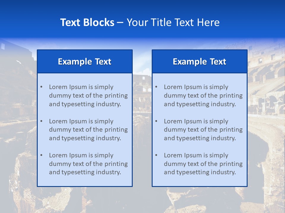 Culture Blue Brick PowerPoint Template
