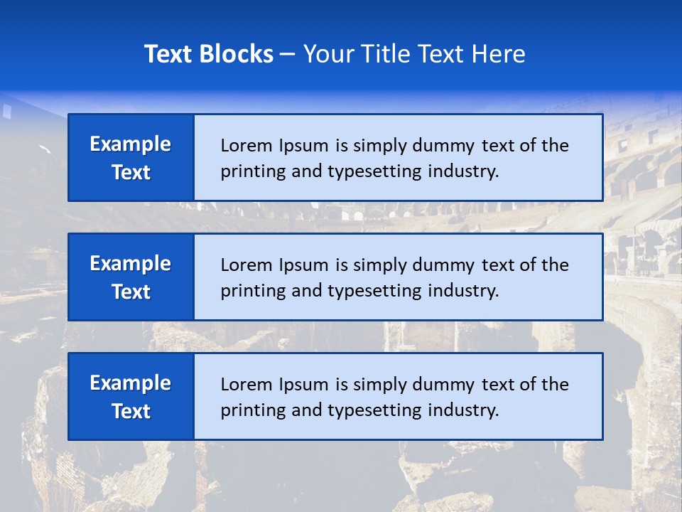Culture Blue Brick PowerPoint Template