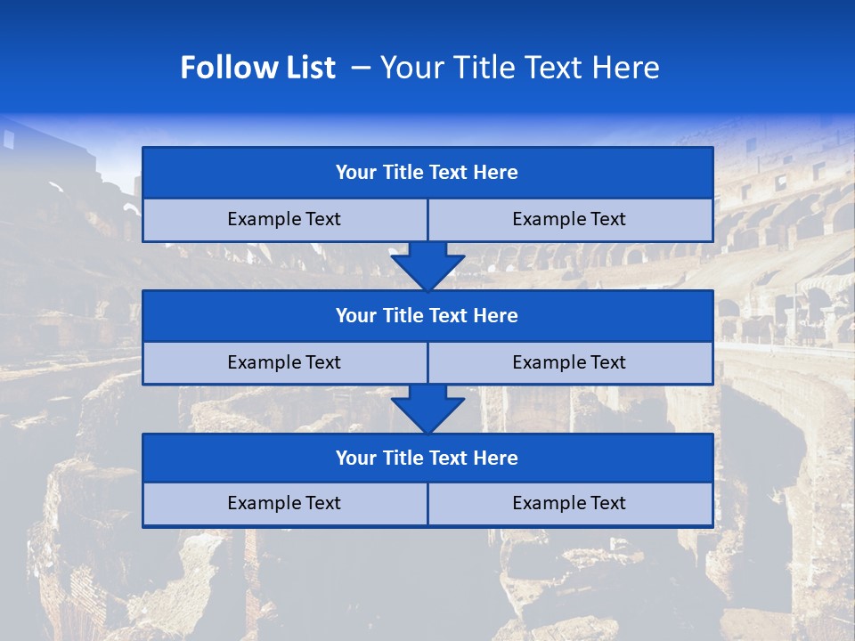 Culture Blue Brick PowerPoint Template