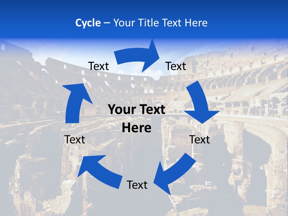 Culture Blue Brick PowerPoint Template