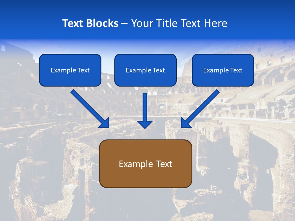 Culture Blue Brick PowerPoint Template