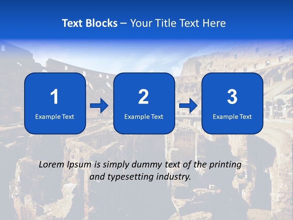 Culture Blue Brick PowerPoint Template