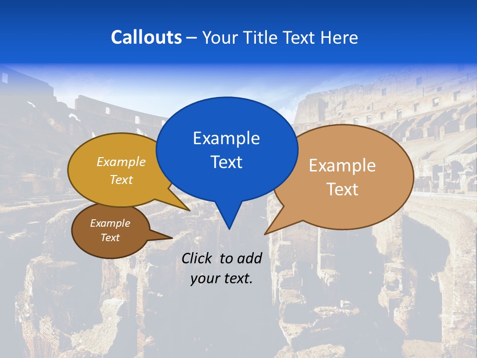 Culture Blue Brick PowerPoint Template