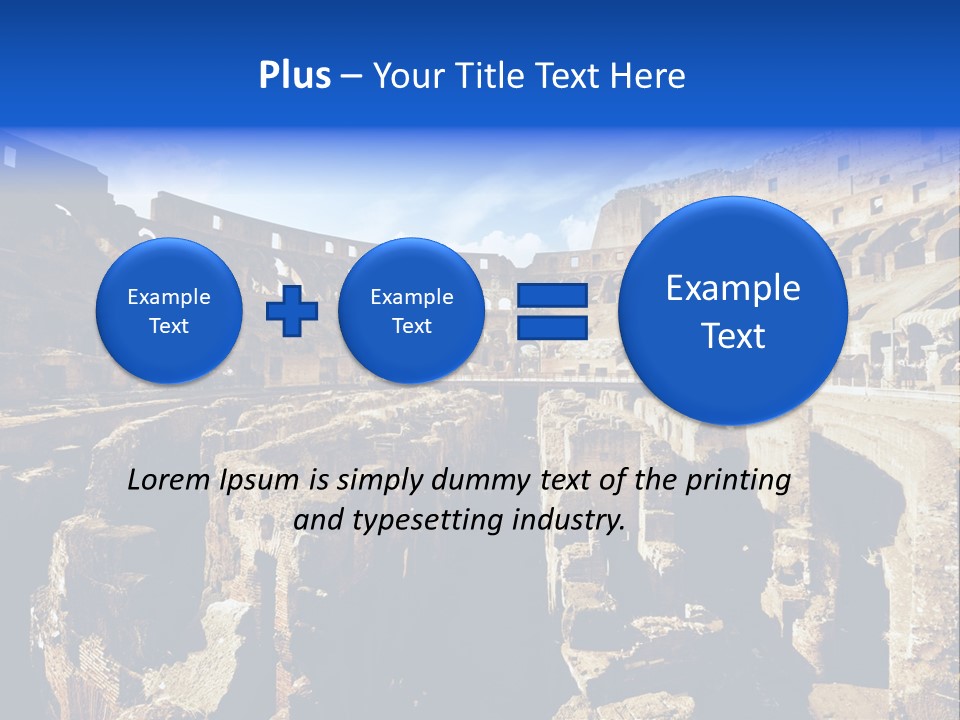 Culture Blue Brick PowerPoint Template