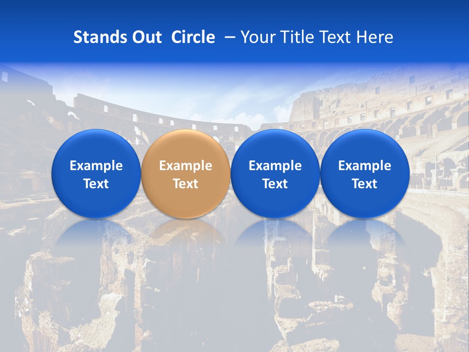 Culture Blue Brick PowerPoint Template