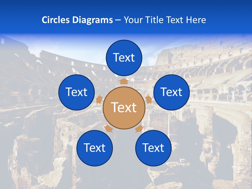 Culture Blue Brick PowerPoint Template