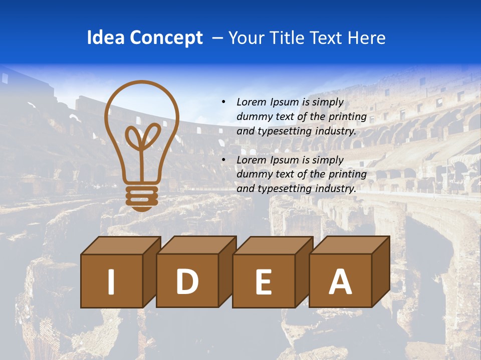 Culture Blue Brick PowerPoint Template