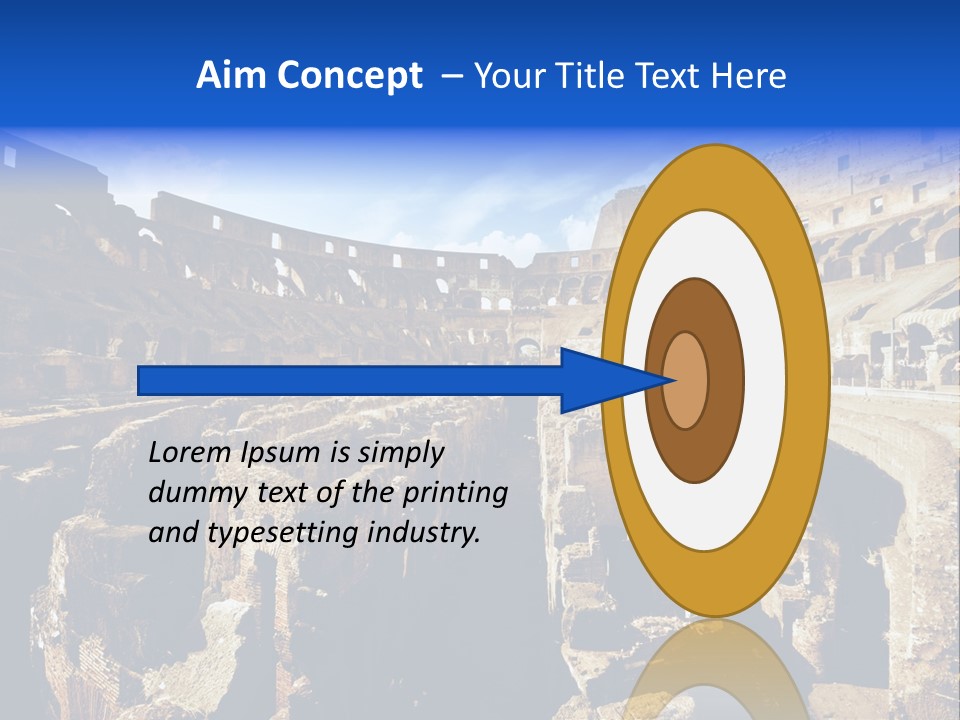 Culture Blue Brick PowerPoint Template