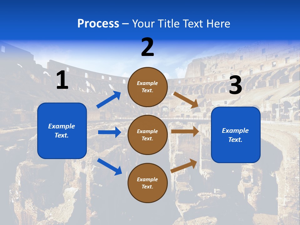 Culture Blue Brick PowerPoint Template