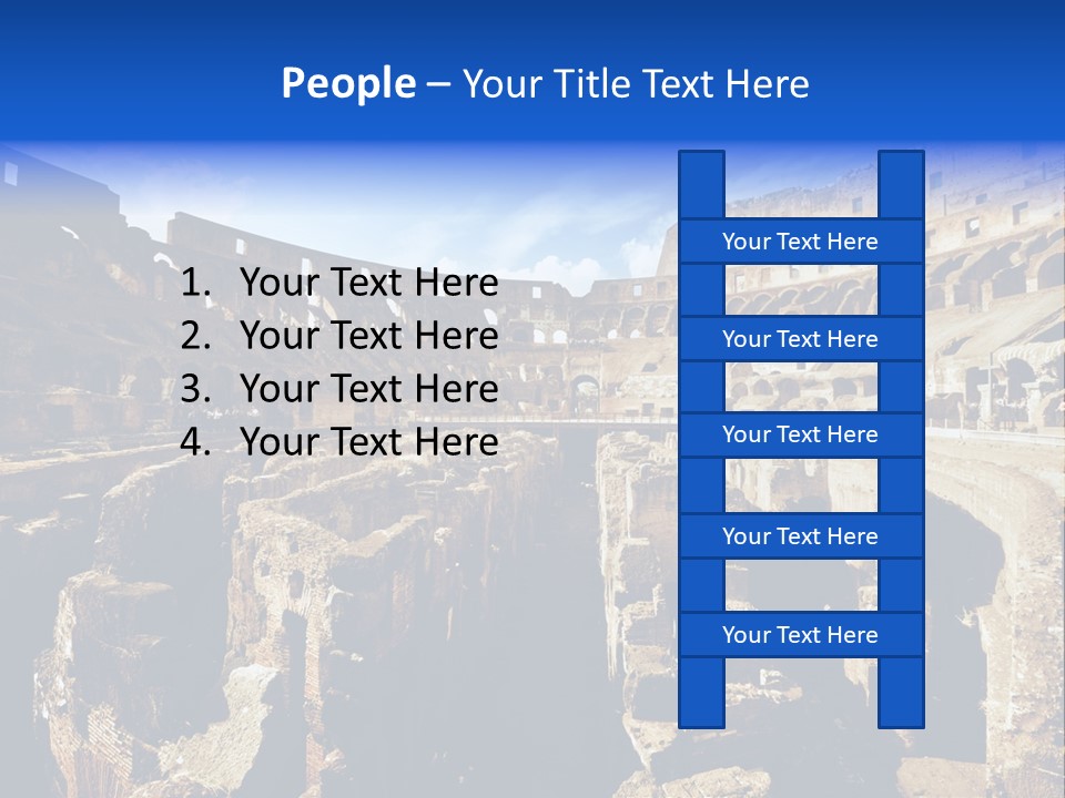 Culture Blue Brick PowerPoint Template
