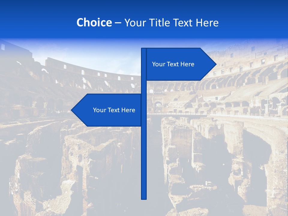 Culture Blue Brick PowerPoint Template