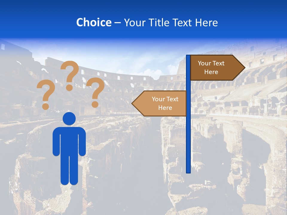 Culture Blue Brick PowerPoint Template