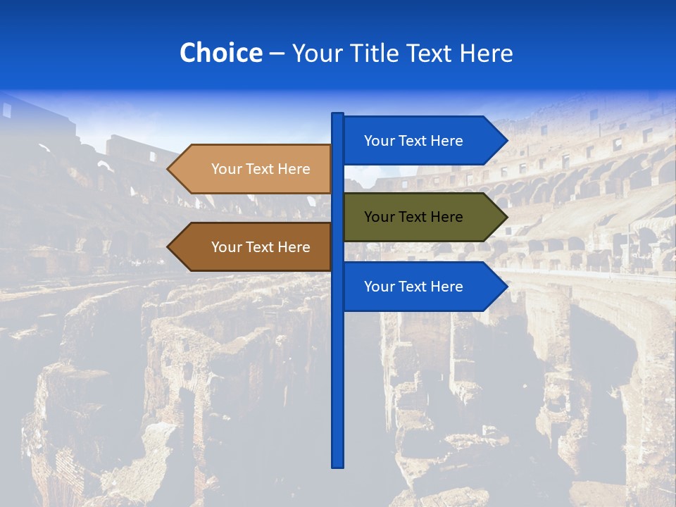Culture Blue Brick PowerPoint Template