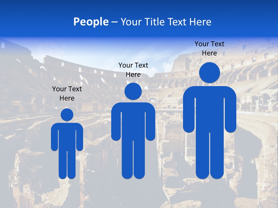 Culture Blue Brick PowerPoint Template