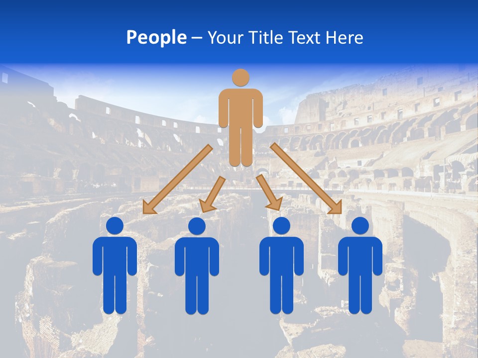 Culture Blue Brick PowerPoint Template