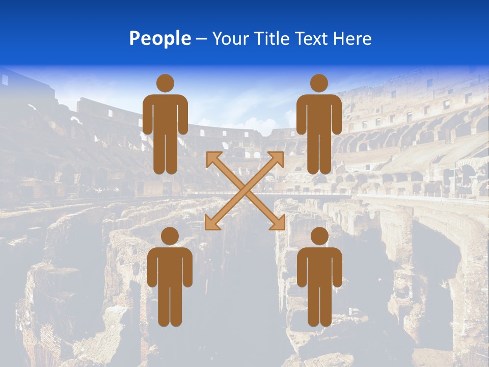 Culture Blue Brick PowerPoint Template
