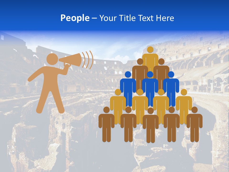 Culture Blue Brick PowerPoint Template