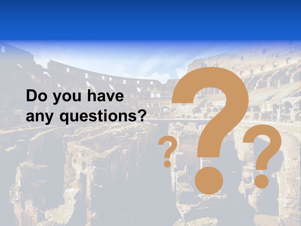 Culture Blue Brick PowerPoint Template