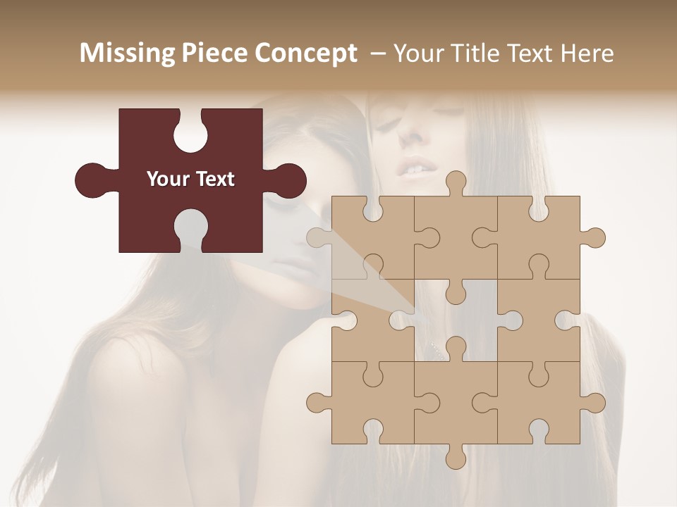 Topless Touching Bright PowerPoint Template