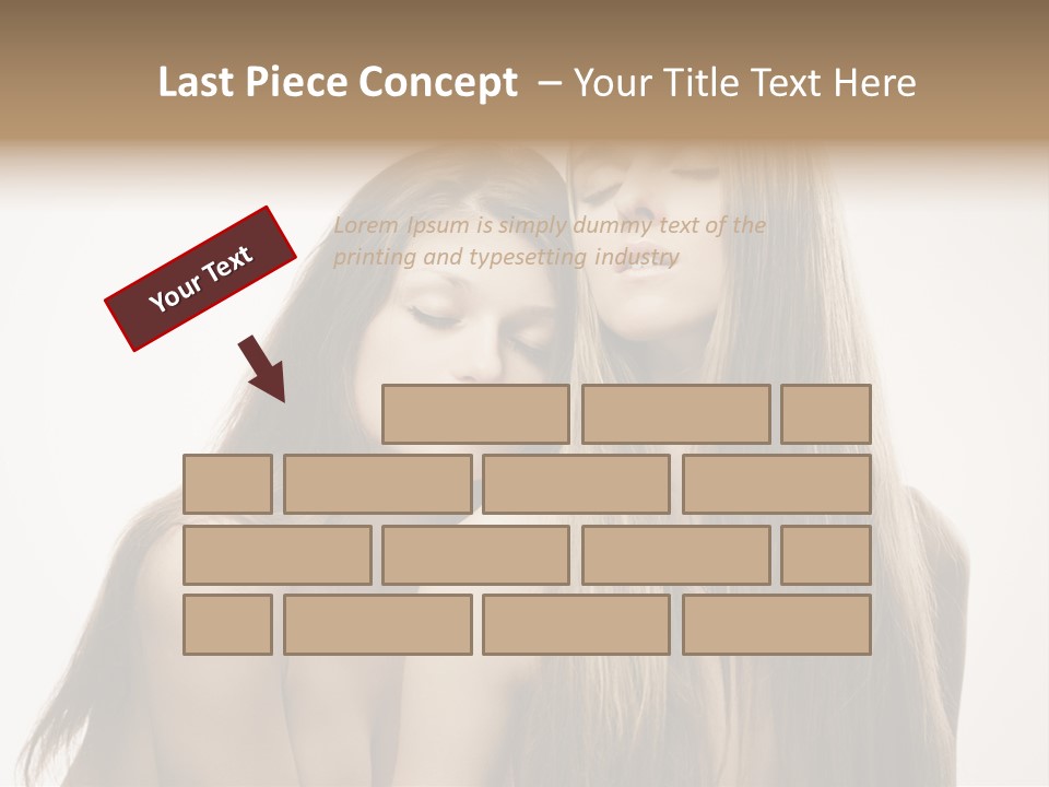 Topless Touching Bright PowerPoint Template