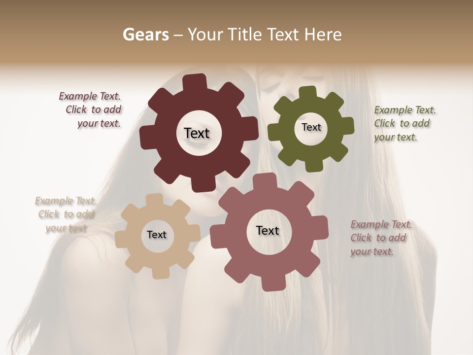 Topless Touching Bright PowerPoint Template