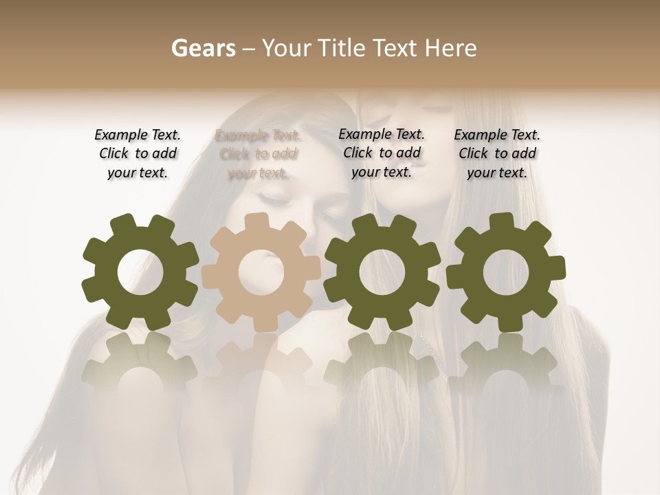 Topless Touching Bright PowerPoint Template