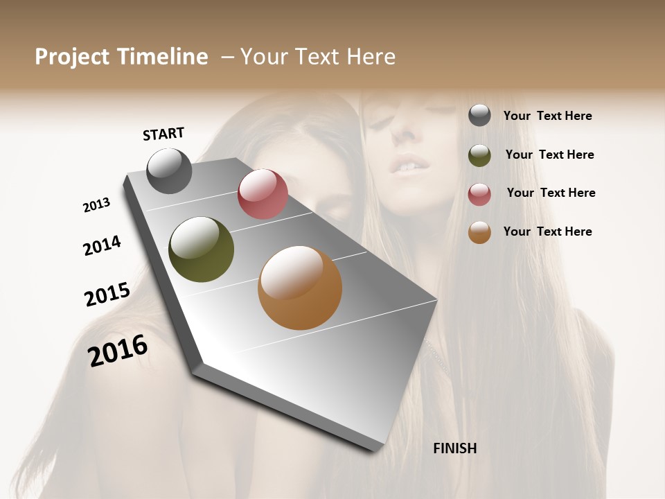Topless Touching Bright PowerPoint Template