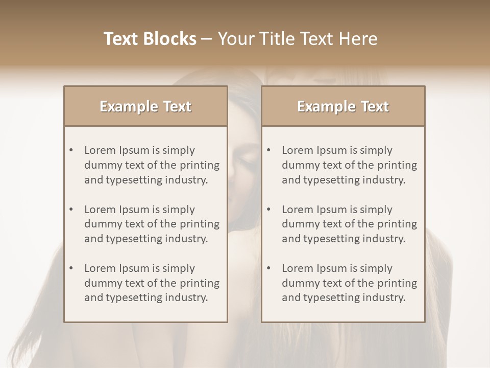 Topless Touching Bright PowerPoint Template