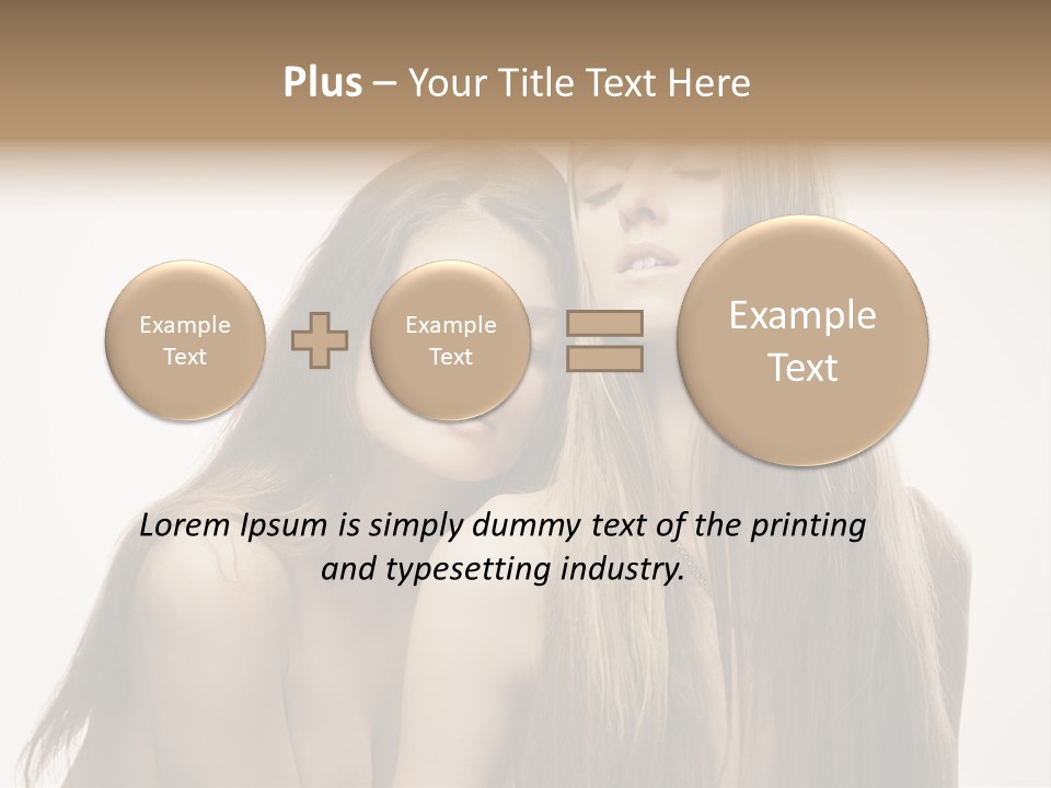 Topless Touching Bright PowerPoint Template