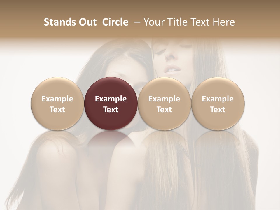 Topless Touching Bright PowerPoint Template