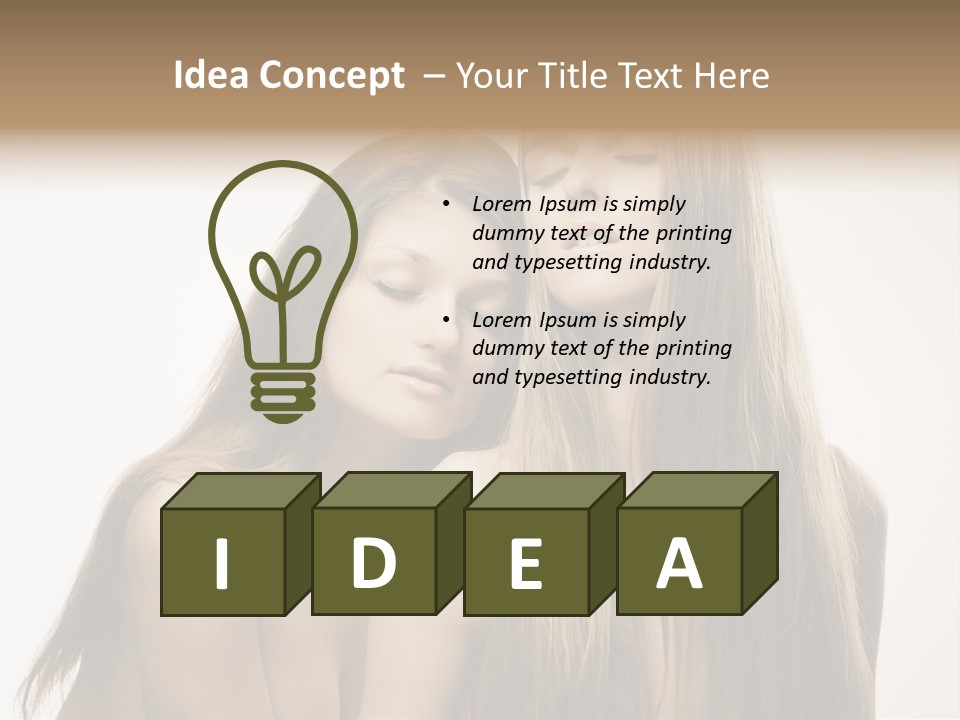 Topless Touching Bright PowerPoint Template