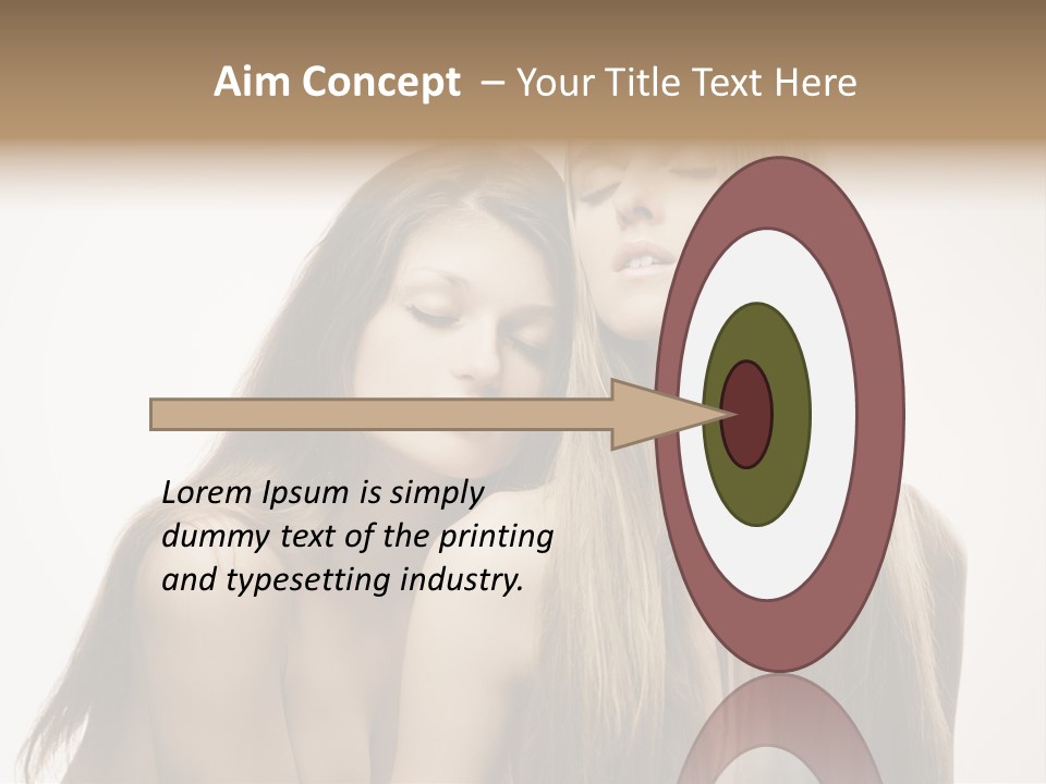 Topless Touching Bright PowerPoint Template