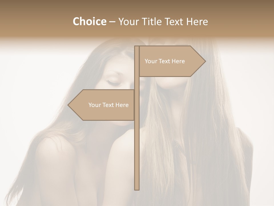 Topless Touching Bright PowerPoint Template