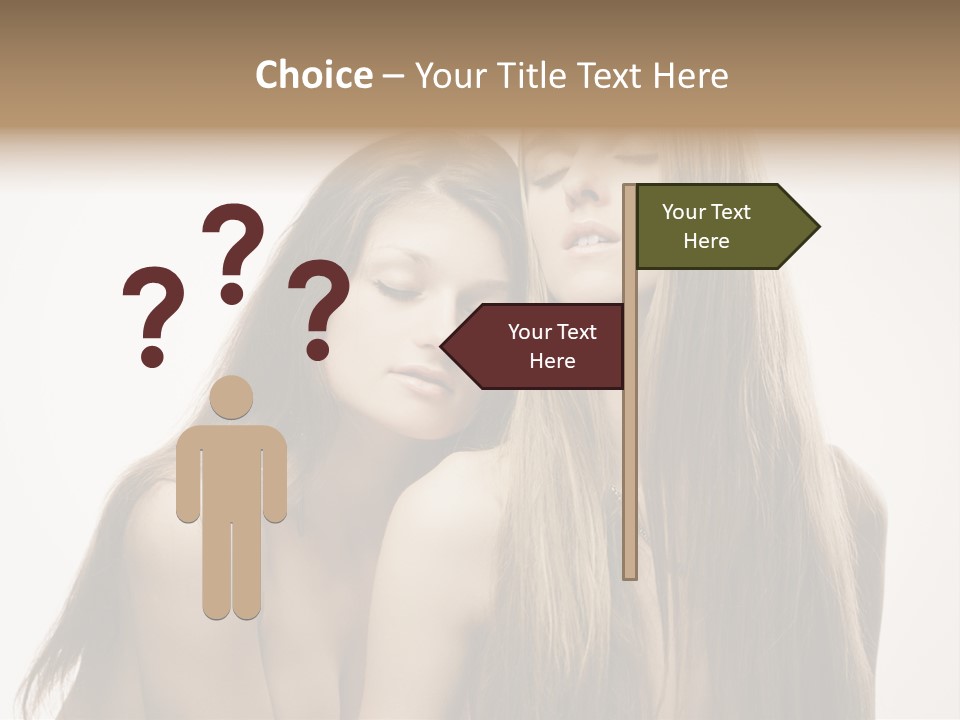 Topless Touching Bright PowerPoint Template