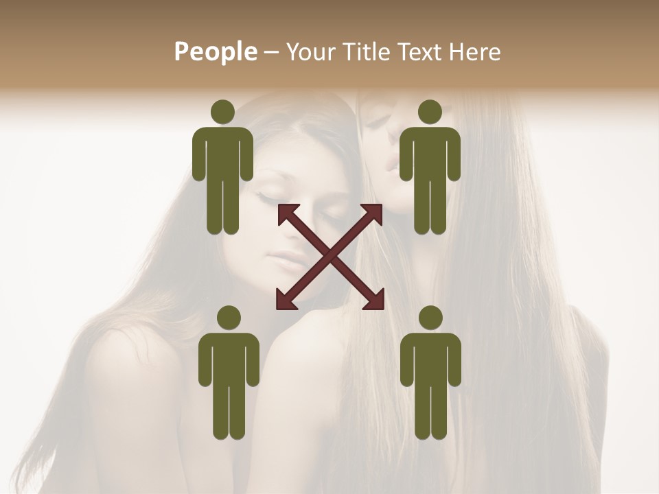 Topless Touching Bright PowerPoint Template