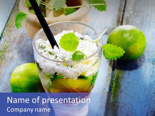 Cocktail Feeling Delicious PowerPoint Template