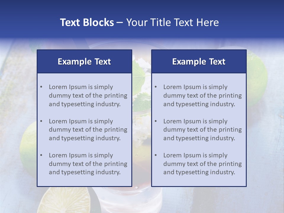 Cocktail Feeling Delicious PowerPoint Template