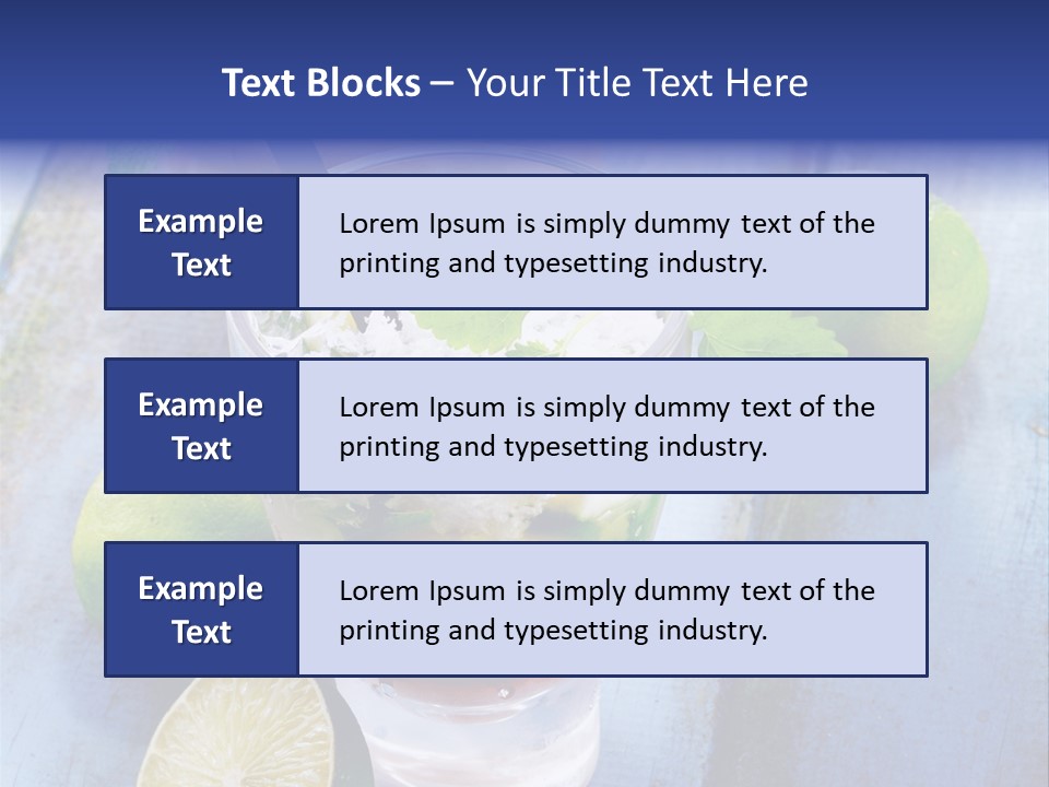Cocktail Feeling Delicious PowerPoint Template