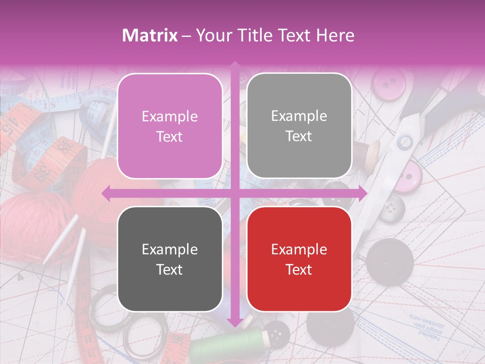 Spool Needlework Fiber PowerPoint Template