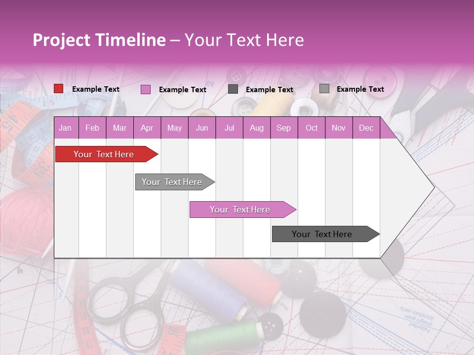 Spool Needlework Fiber PowerPoint Template
