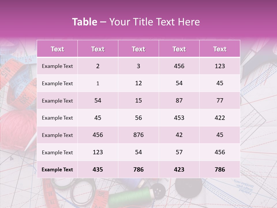 Spool Needlework Fiber PowerPoint Template