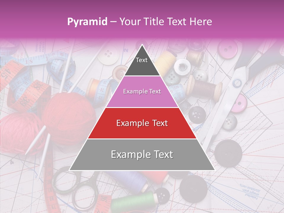Spool Needlework Fiber PowerPoint Template