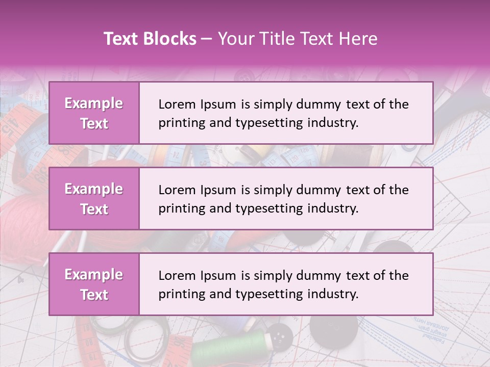 Spool Needlework Fiber PowerPoint Template