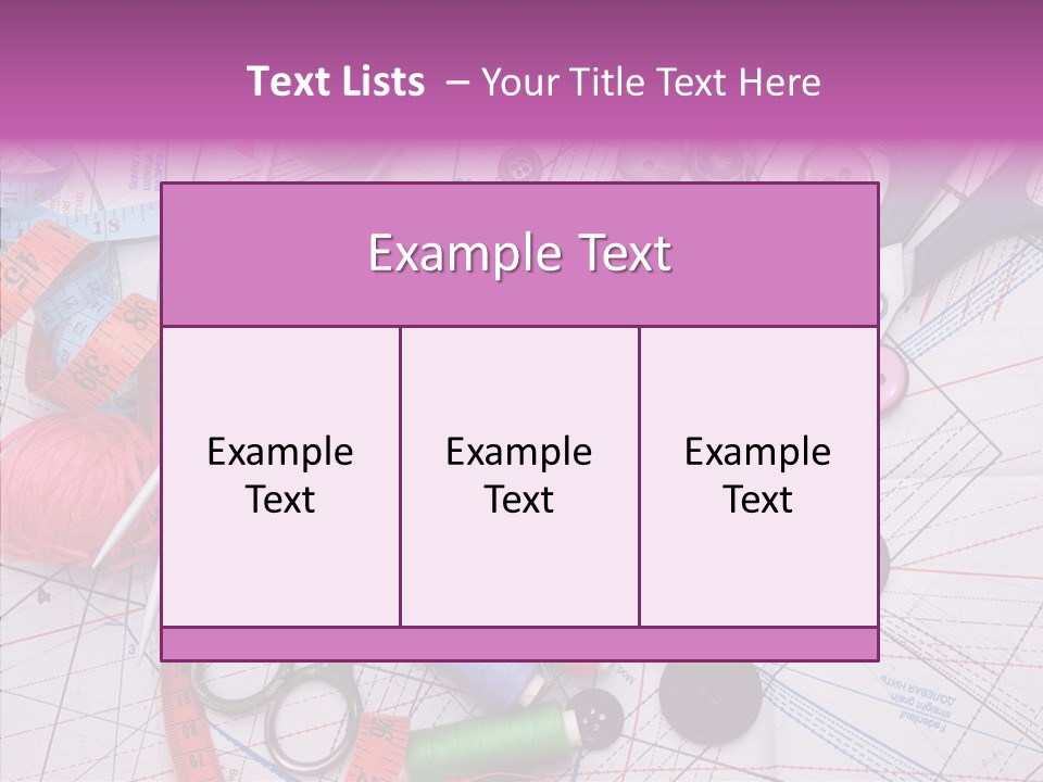 Spool Needlework Fiber PowerPoint Template
