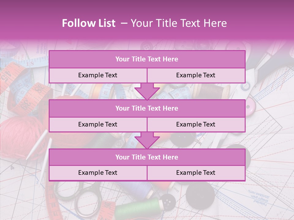 Spool Needlework Fiber PowerPoint Template