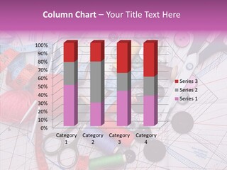 Spool Needlework Fiber PowerPoint Template