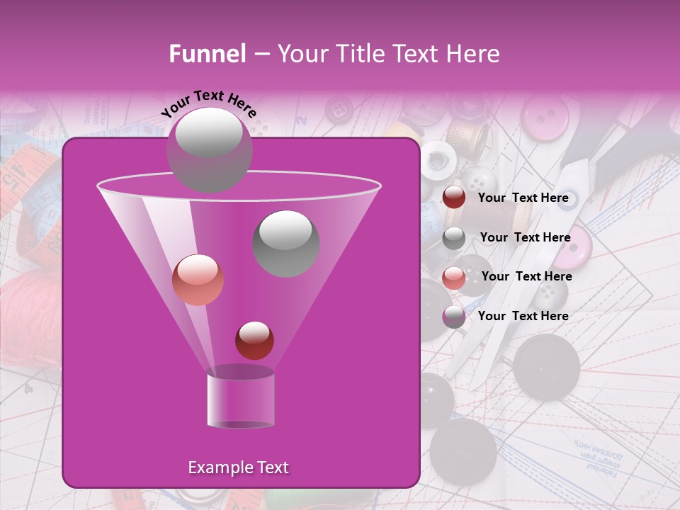 Spool Needlework Fiber PowerPoint Template