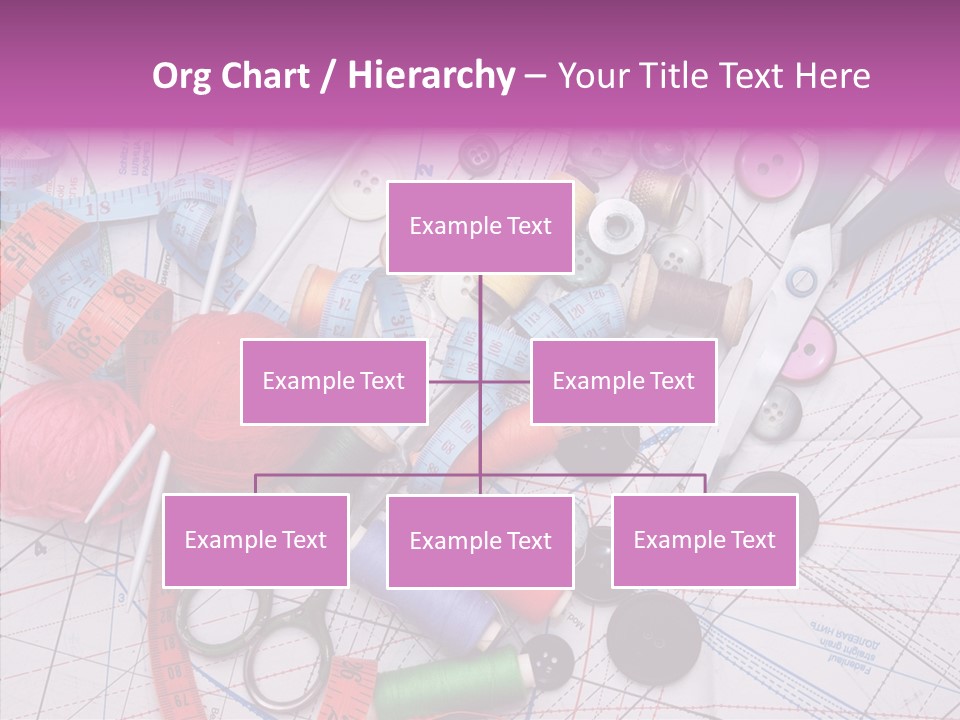 Spool Needlework Fiber PowerPoint Template