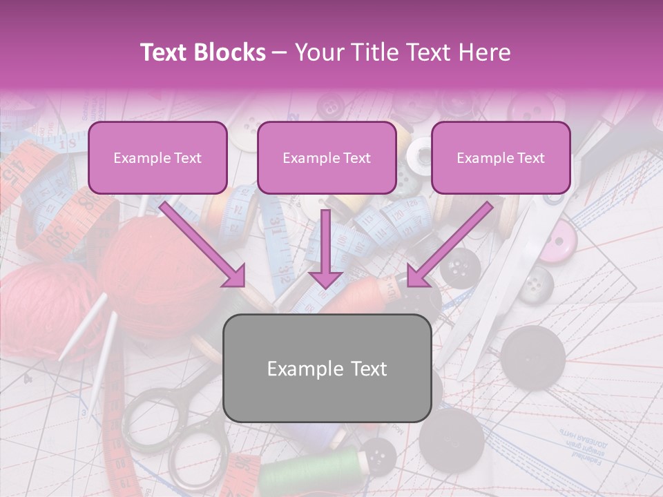 Spool Needlework Fiber PowerPoint Template