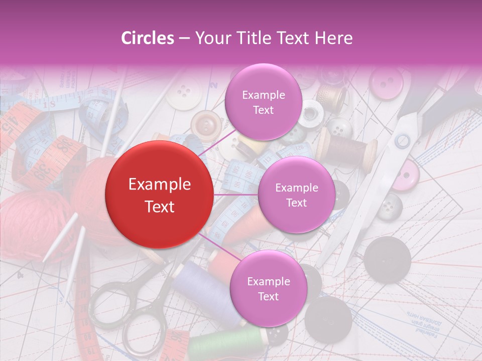 Spool Needlework Fiber PowerPoint Template